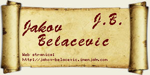 Jakov Belaćević vizit kartica